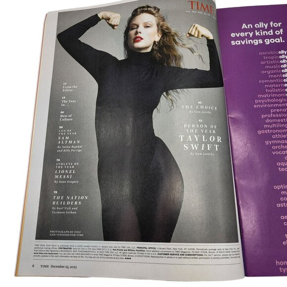 Taylor Swift Time Magazine Person Of The Year December 25 2023 Magical Era - Picture 5 of 15